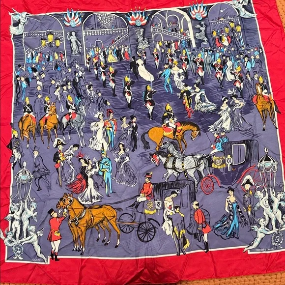 Rare Hermès 
Designer: "Soiree De Gala" Jean-Louis Clerc
Rare 1980 edition - Picture 5 of 10